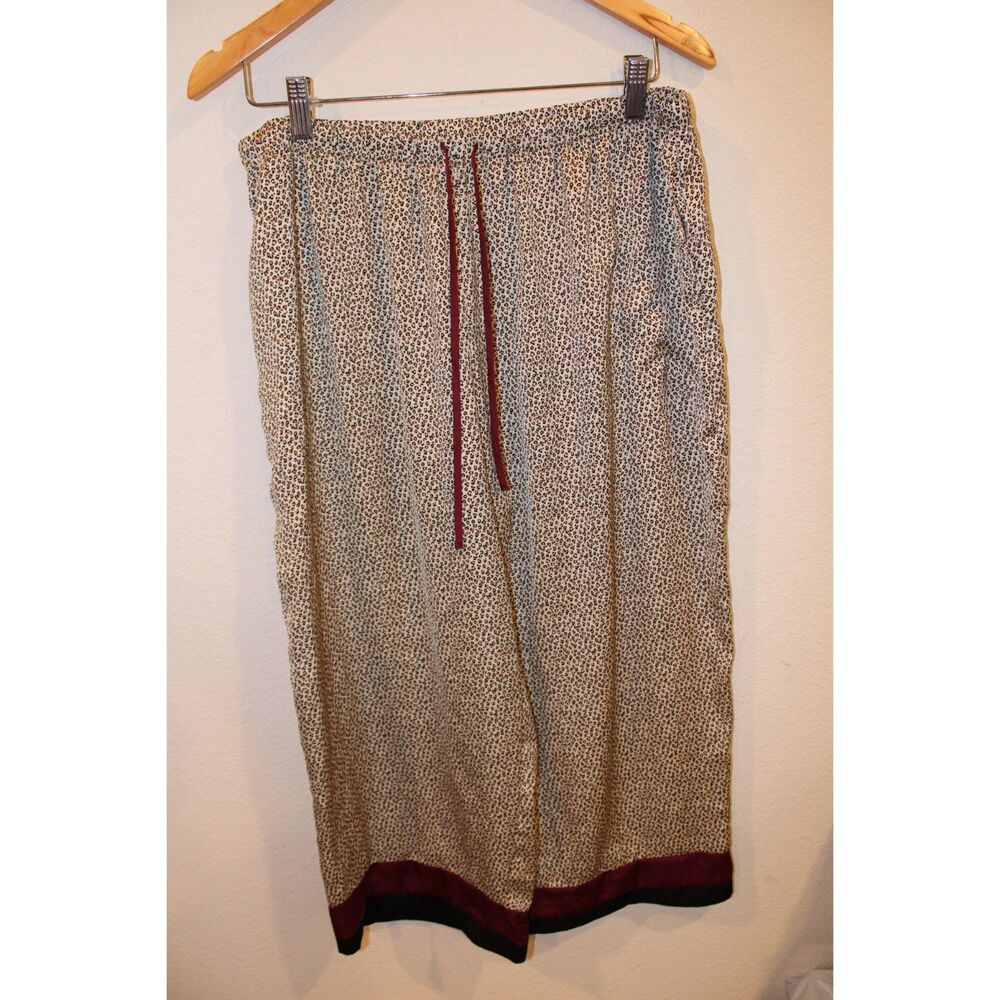 Room Service size xlarge satin look pajama pants leopard print stripe bottom